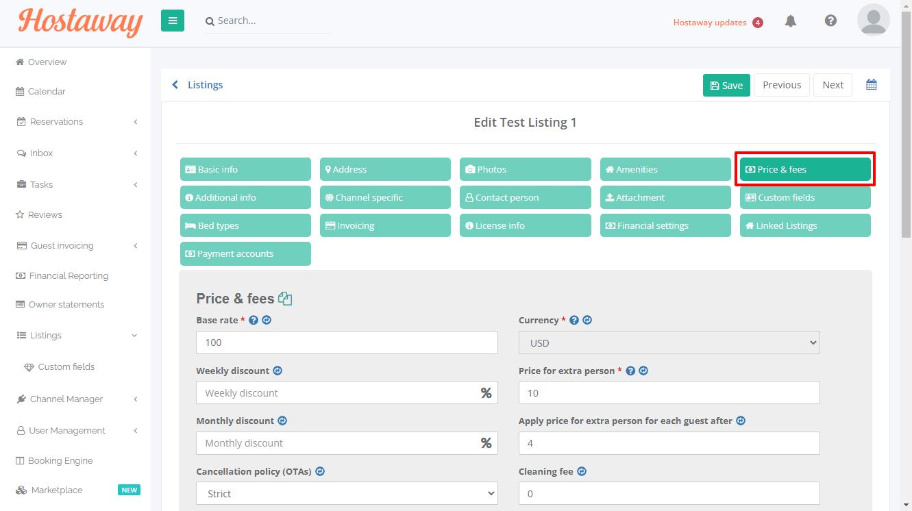 Hostaway-Dashboard